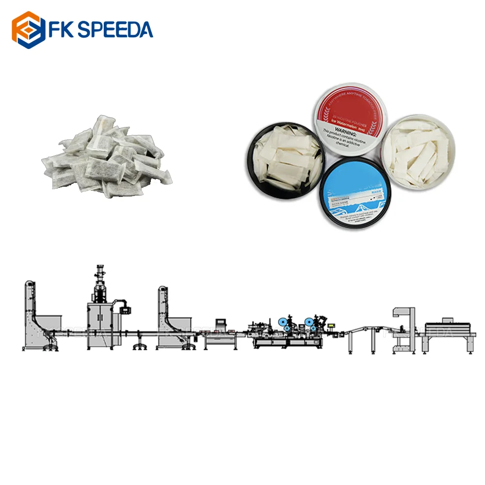 Automatic Multilane Pouch Bag Powder Filling Packaging Machine 8 Lane 10 Lane Snus Nicotine Pouch Packing Machine