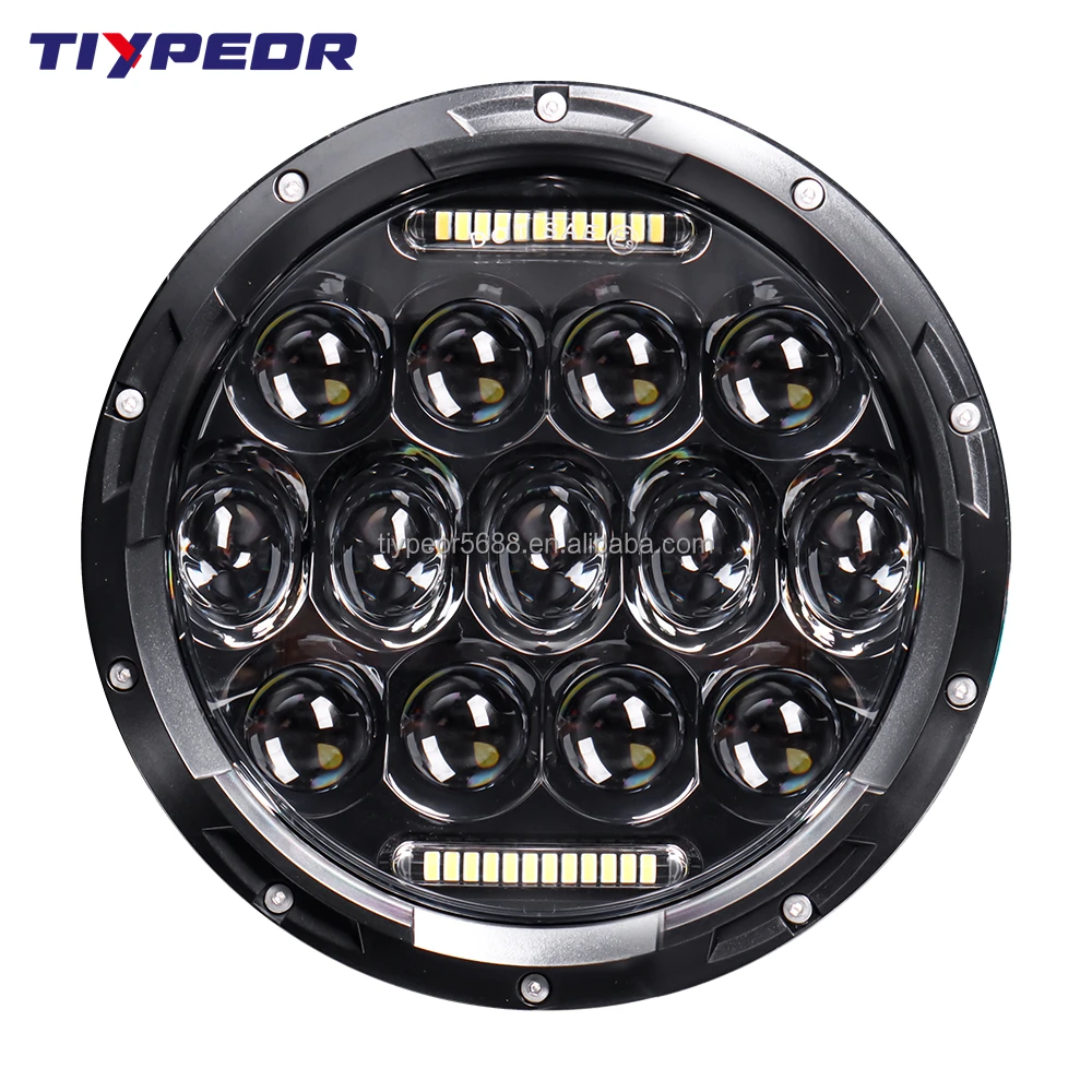 product tiypeor jk headlight chrome led headlight with drl high low beam 7 inch led headlight for jeep wrangler jk tj lj-6