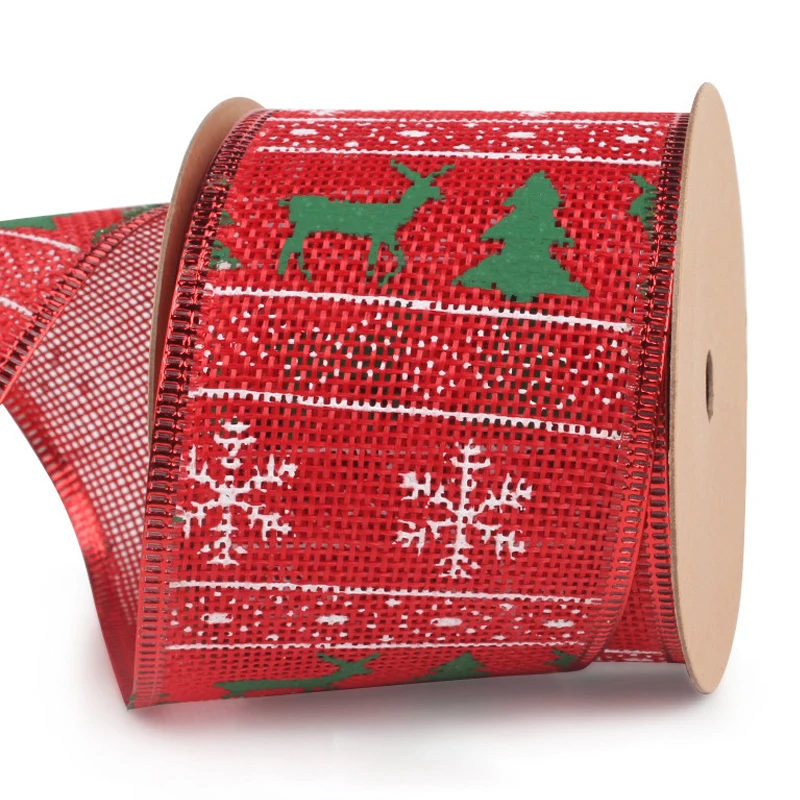 2 inch wired burlap ribbon