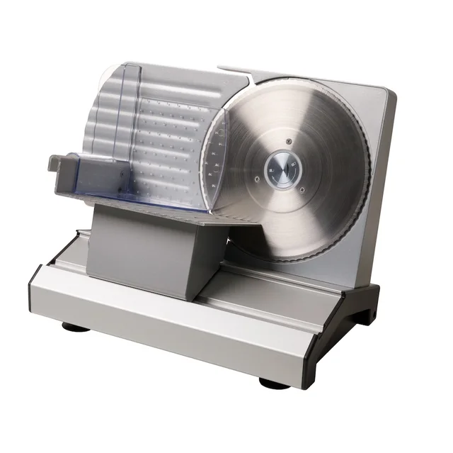 Pure Aluminum Casting Meat Slicer Pro 22CM Blade 220W Removable Food Carriage 0-20mm thickness adjustable