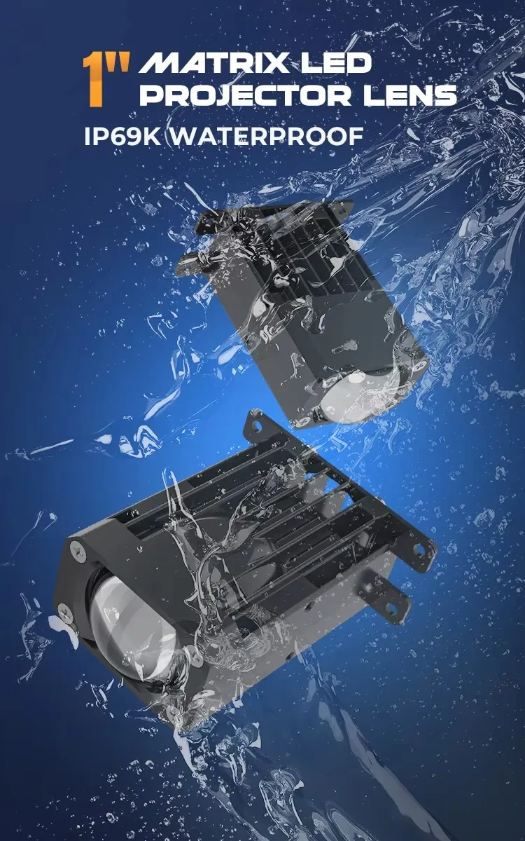 1inch All Car 20W Matrix Bi LED Projector Lens Light high low Lens Auto Matrix LED Module LED Headlight