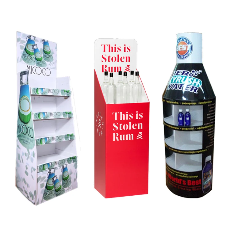 Custom Beer Display Stand for Retail Promotion, Corrugated Cardboard Beer Display, Pos Drinking Wine Display