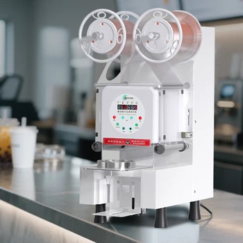 Automatic Sealing Machine 90/95 Caliber Pearl Milk Tea Sealing Machine Plastic Cup Paper Cup Juice Cup Sealing Machine