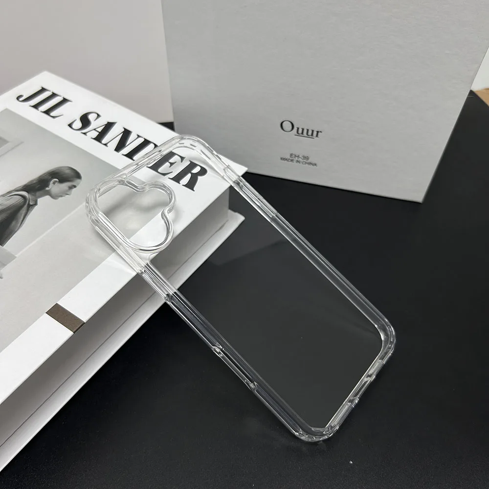 Transparent Phone Case For Iphone 16 Plus Pro Max 2024 Simple Business Luxury Cell Tpu Pc Precision Hole Sjk497 Laudtec