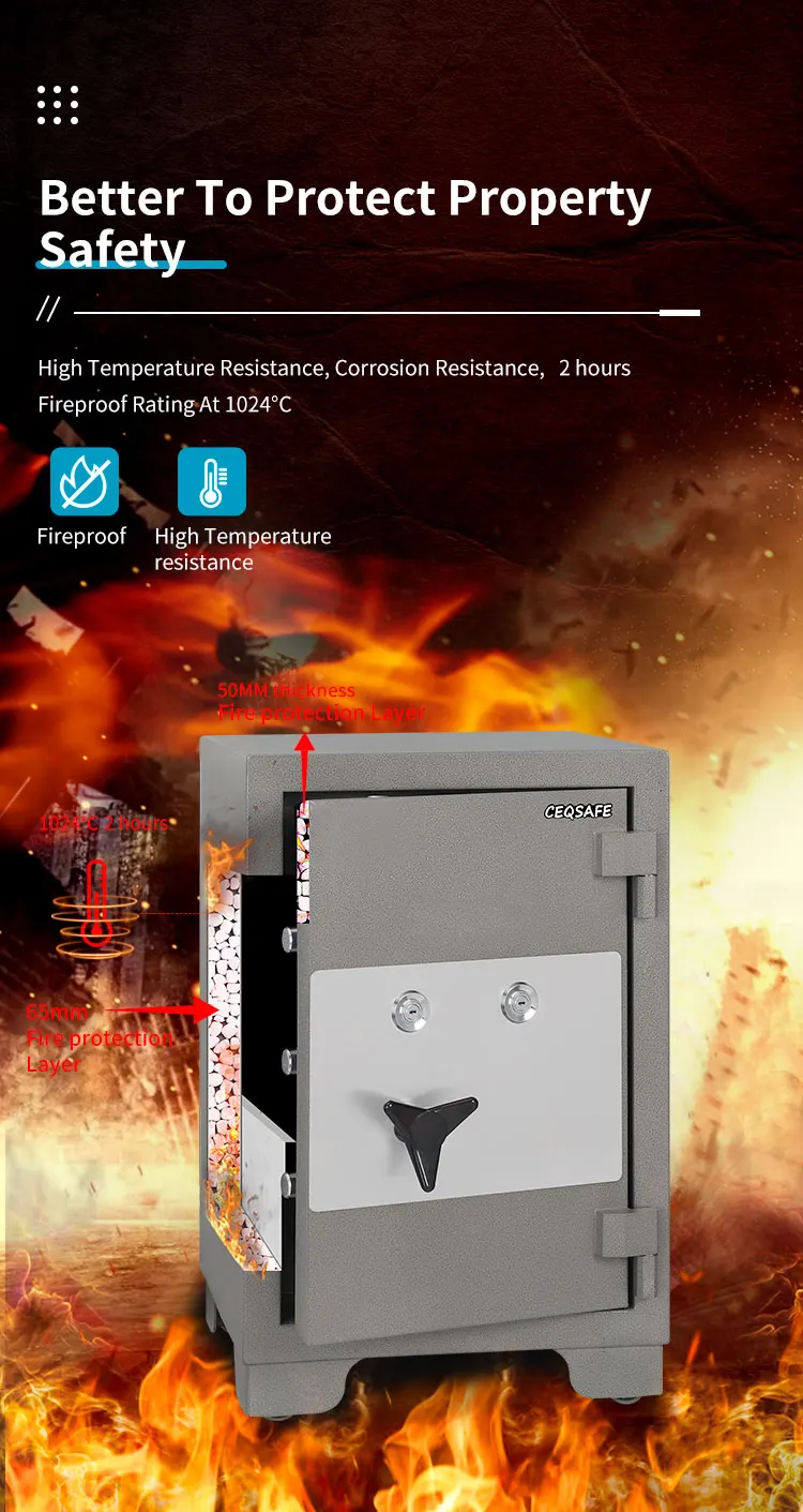 CEQSAFE Wholesale Security Safe Cabinet Fireproof Digital Password Safe Deposit Box supplier