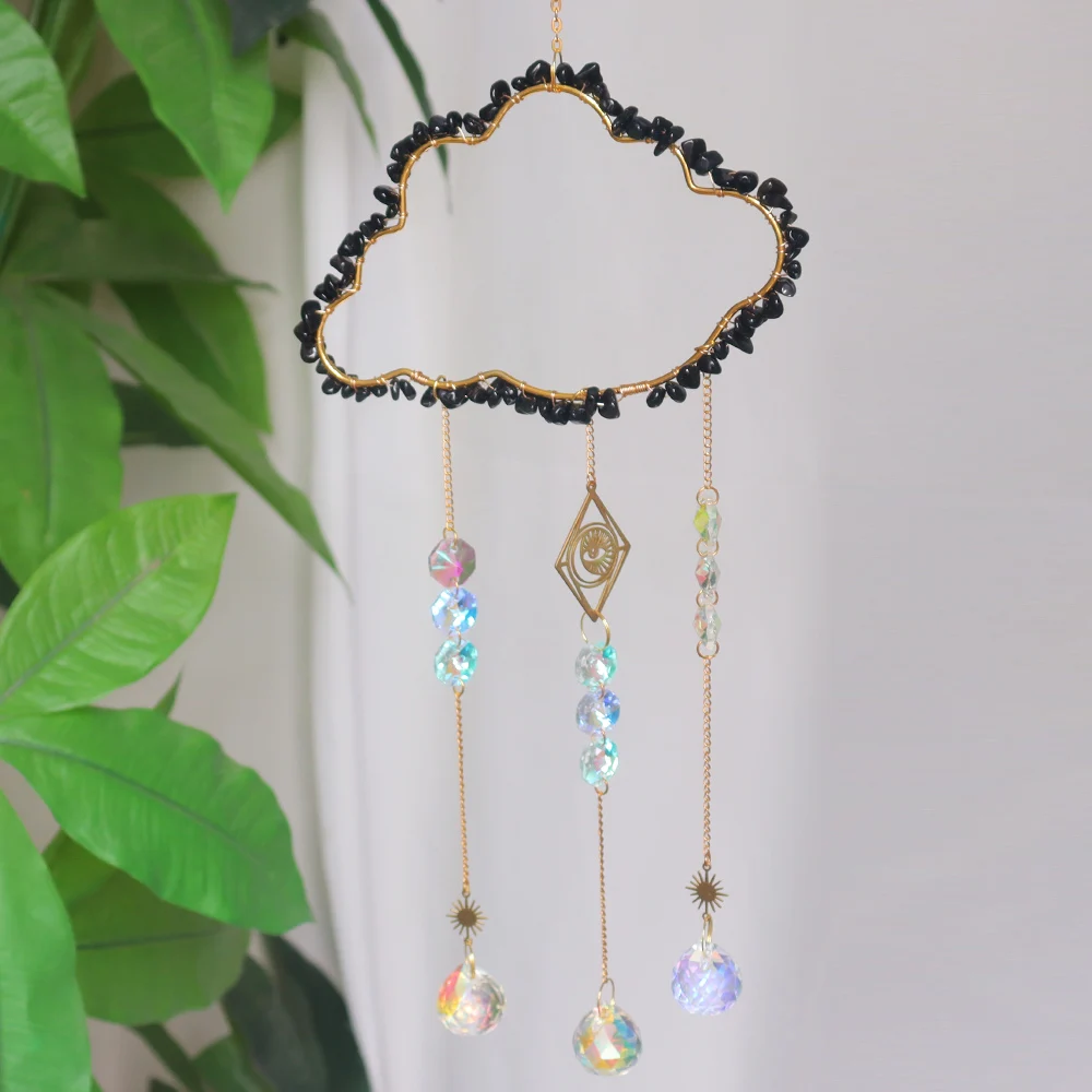 Wholesale Sun Catcher High Quality Natural Crystal Clouds Amethyst Rose