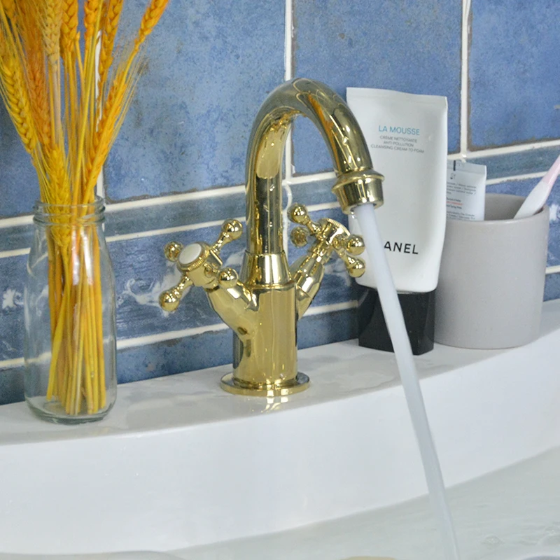 Luxury Crosshead Lever Brass Basin Tap - Chrome  factory
