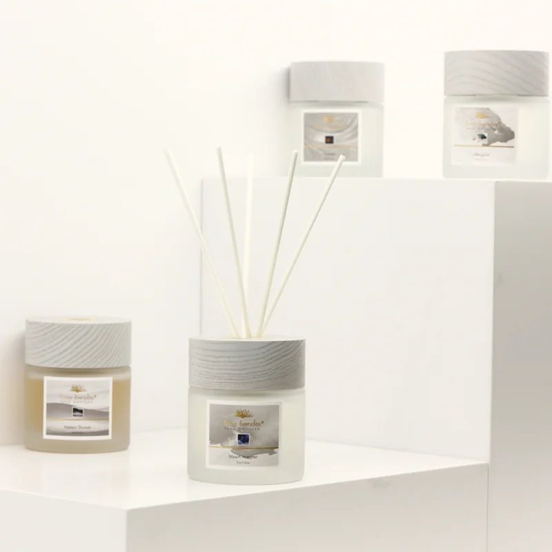 product enjoy everyday private label perfume ornament reed diffuser bulk purchase luxury wooden lid custom scents reed diffuser-3