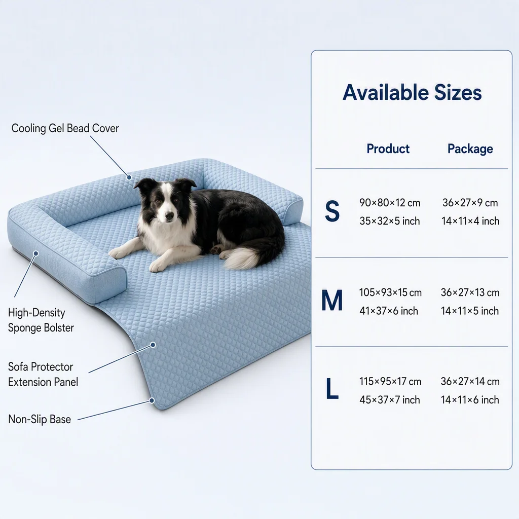 Summer Cooling Pet Sofa Protector Bed — Product details 5