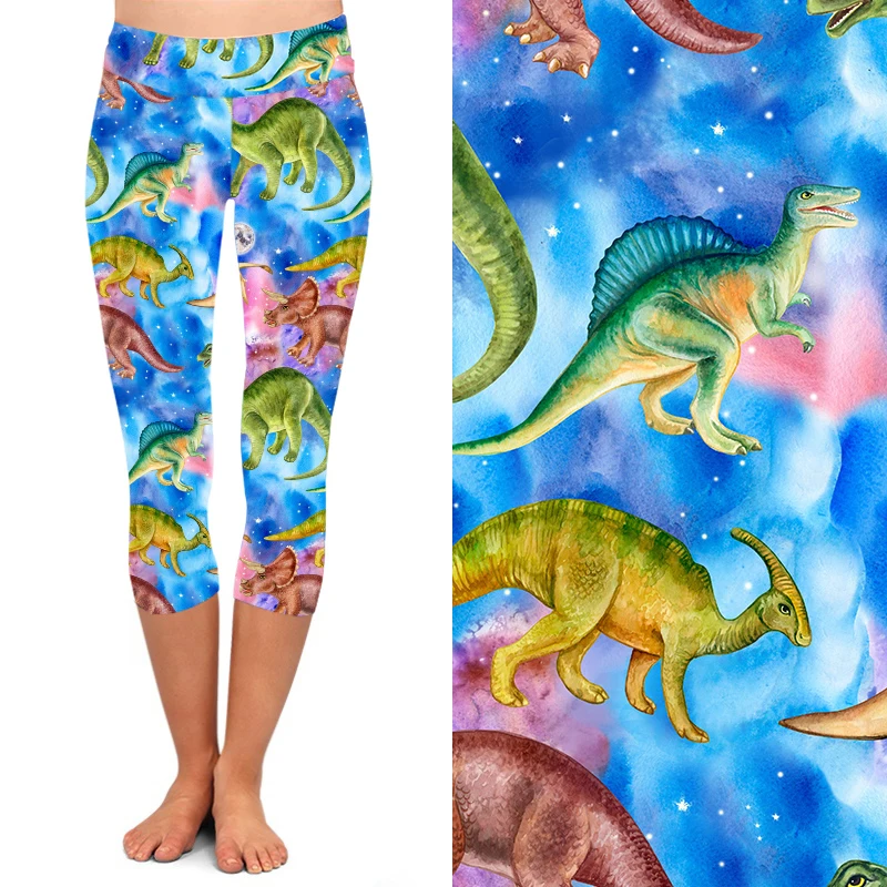Trendy Galaxy Dinosaur Printed High Waist Yoga Pants Workout Fitness Tights  Capri Leggings For Women - Buy Dinosaur Printed Leggings,Yoga Pants,Capri  Leggings Product on Alibaba.com