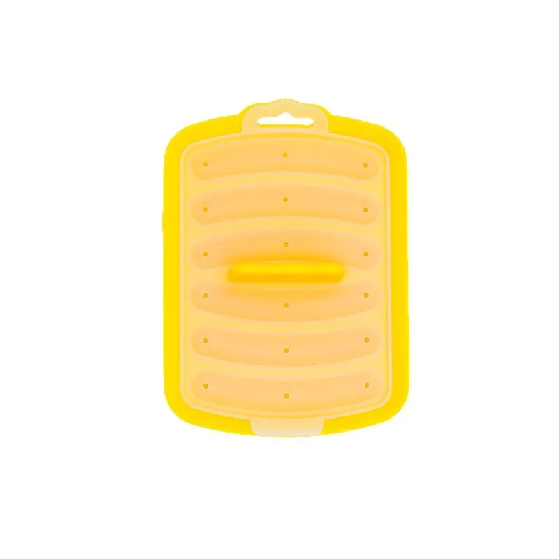 High Temperature Resistant Baby Sausage Mold Easy to Clean Square Silicone Complementary Food Mold