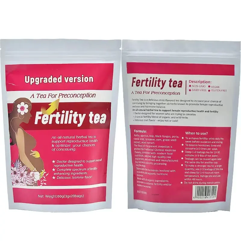 OEM/ODM Private Label Detox fertility Natural Ingredients Womb tea Regulating hormones replenishing female fertility tea details