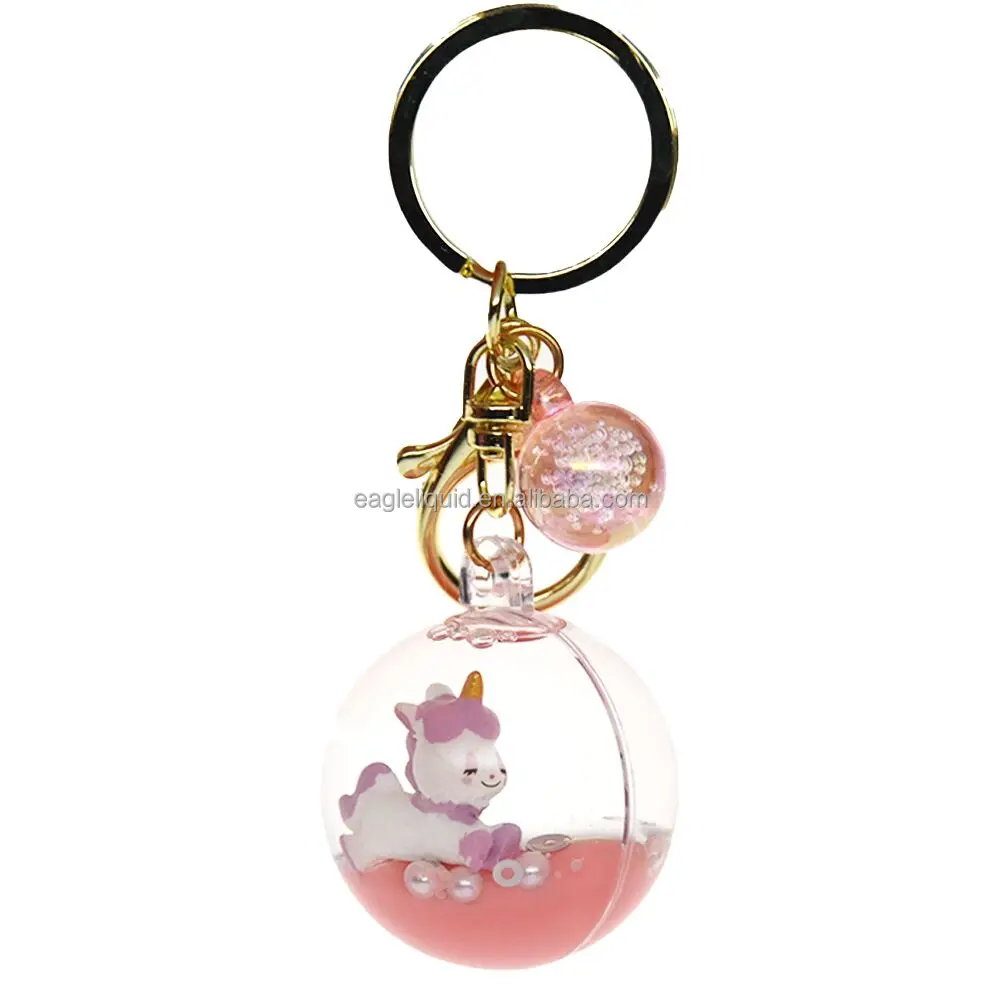 LANOLU Portachiavi a forma di unicorno, regalo per ragazze, ciondolo a forma di unicorno, con ciondolo a forma di unicorno con arcobaleno, portachiavi
