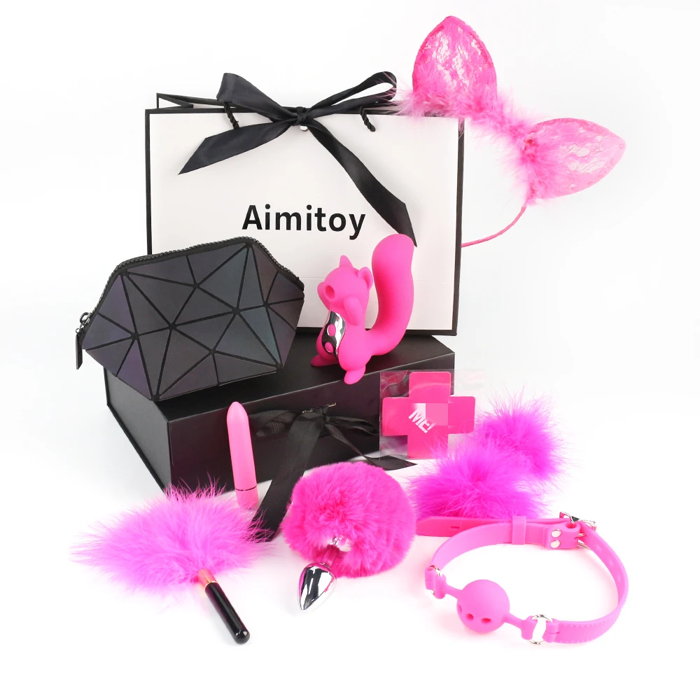 Wholesale Aimitoy Factory Price Adult Toys for Women Male SM bondage 8Pcs with Bullet Vibrator Bed Bondage Kit BDSM Sex Toy From m.alibaba picture pic
