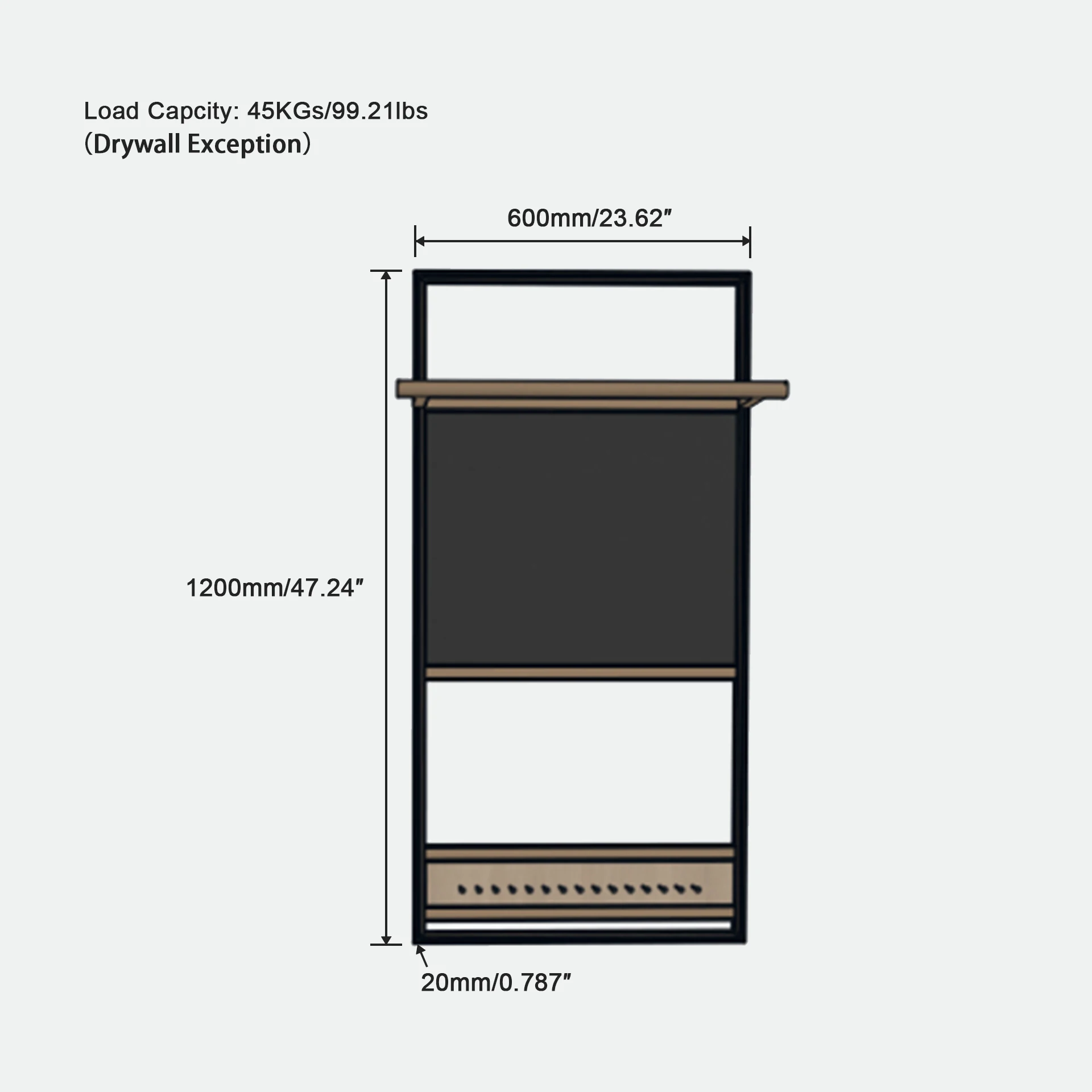 2025 New Design luxury black Convenient Organizer Rack floating wall mounted shelves for study room decoration details