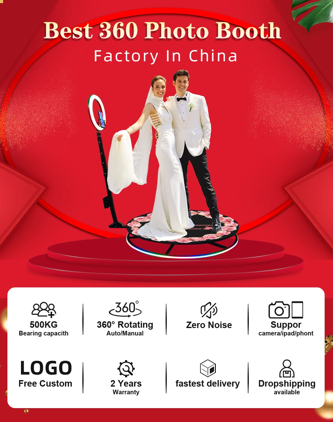 New Popularity 360 Photo Booth Rotating Machine Dslr Camera 360 Photo