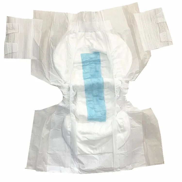 Blue ADL Adult Diapers with Elastic Waistband Magic Tapes From China