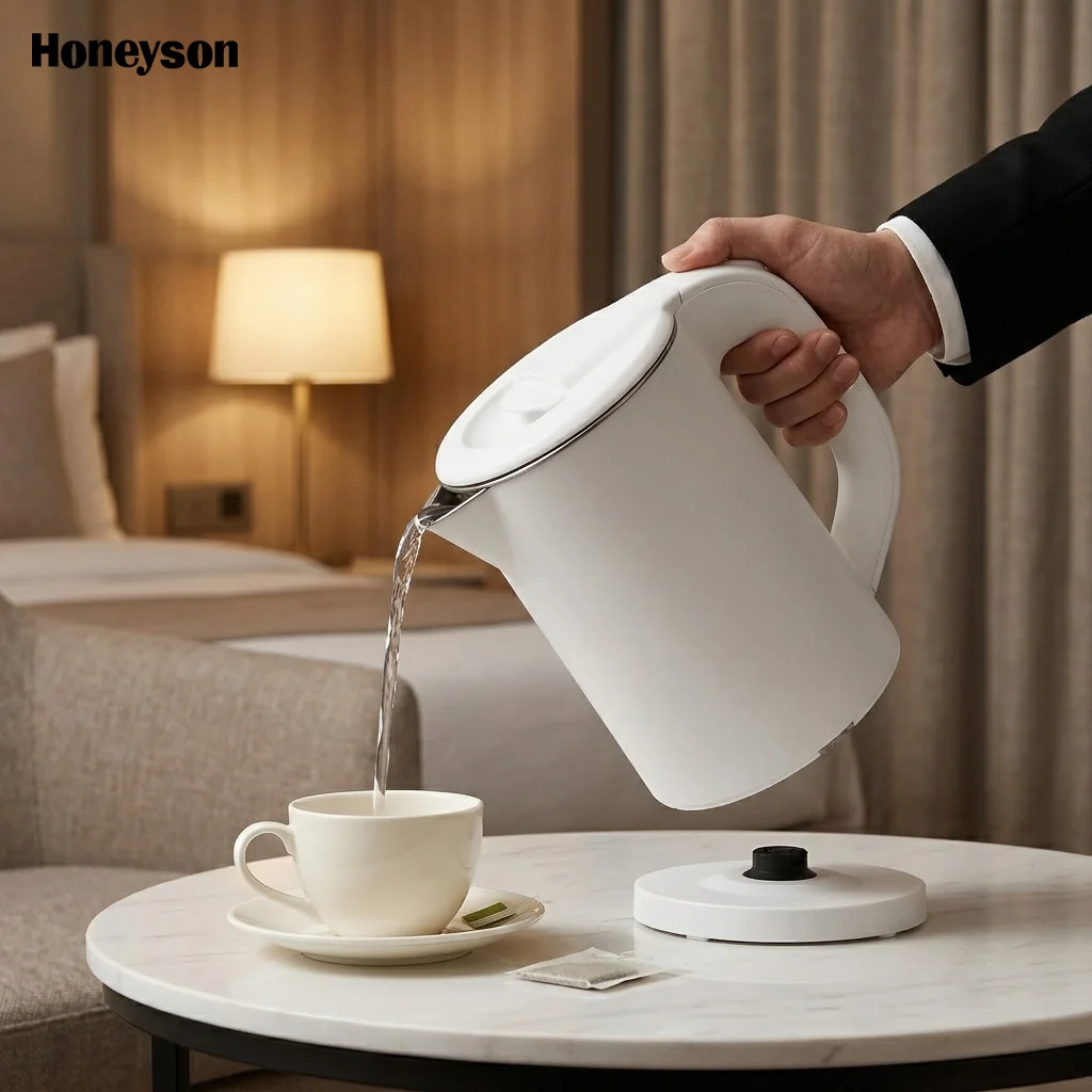 High Quality Stainless Steel Electric Kettle with Temperature Control 0.8L Capacity Portable for Home & Hotel Use