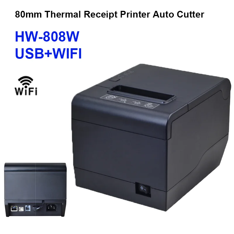 Kefar Wifi Blue Tooth Com Lan USB Port 3inches 80mm Pos Thermal Receipt Bill Printer for Kitchen Android IOS Mobile Phone