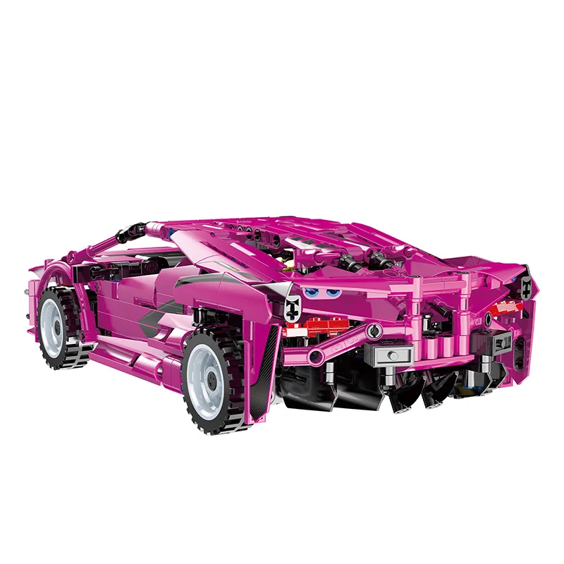 COGO High Quality Kids DIY Build Block Speed Racing Car Model Tech Vehicle  Assemble Building Blocks Bricks Set Toys