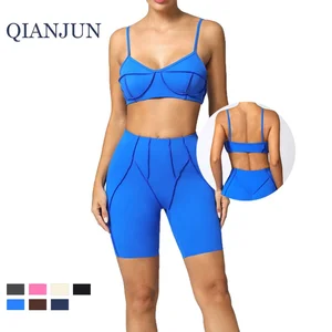 Activewear Gym Fitness Clothing Women's High-Waist Exercrise Yoga Legging and Bra Set Custom Fitness Wear Sportwear