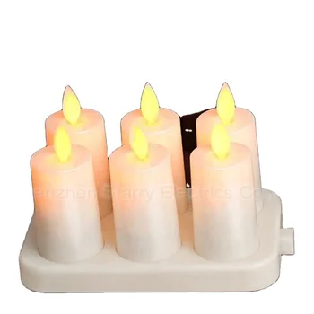 rechargeable tea light flameless moving wick led candle
