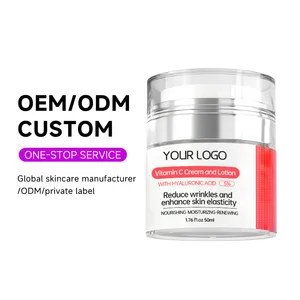 OEM ODM Extract Beauty Moisturizing Skin Care Hyaluronic Acid Face Adult Anti-Aging Sulfuric Acid-Free Vitamin C Cream Lotion