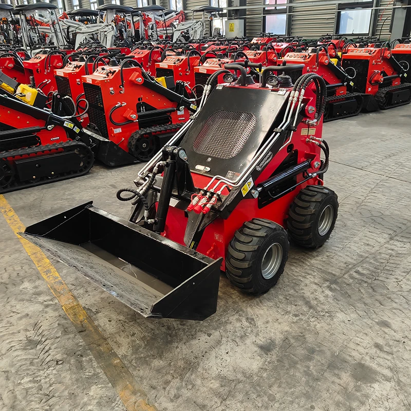 HS-380 Skid Steer Loader 800kg Operating Weight 0.15m³ Bucket 16/17KW KOOP/BAILITONG Optional, Wheel/Track Type Available