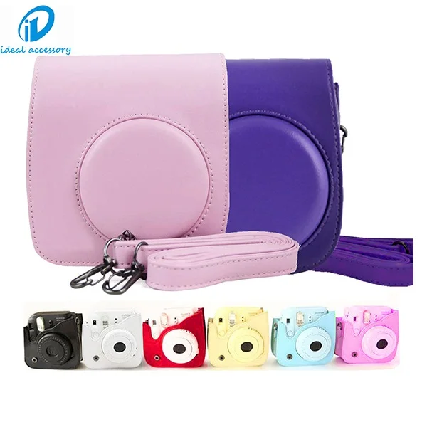 Мгновенной кожаный чехол с плечевым ремнем и карман для Fujifilm Instax Mini8 мгновенных пленочный фотоаппарат