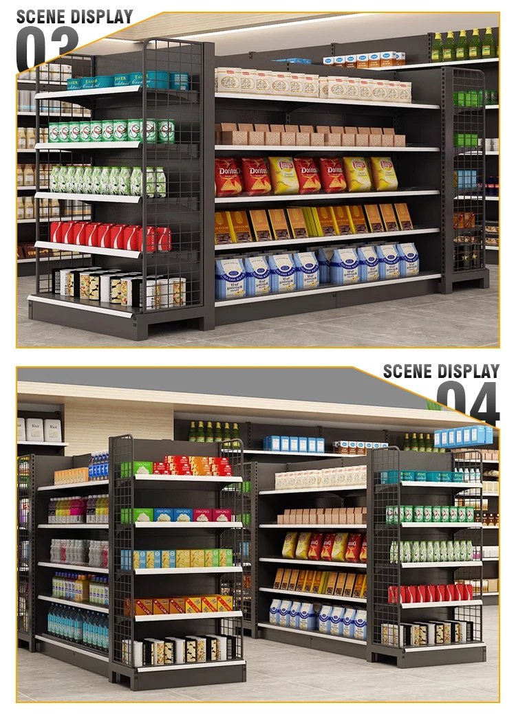 Custom Gondola Shelving Double-sided Rack Supermarket Shelves Design ...