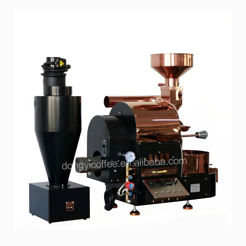 Yoshan Pro Coffee Roasting Machines 2kg 1kg 500 GR Gas Electrical Hot Air Double Layer Drum Coffee Roaster for Commercial Use