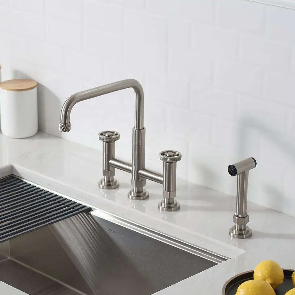 2023 ODM CUPC Diamond Pattern Spot Resist Kitchen Sink Faucet for Famous Brand