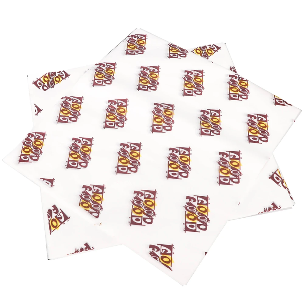Custom Printed Reusable Food Sandwich Wrapper  Burger Packaging Wax Paper Custom Shawarma Wrapping Paper