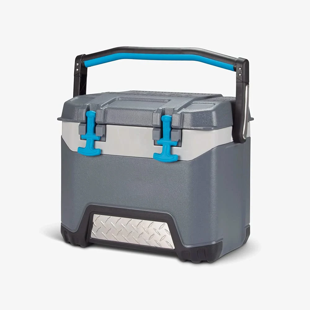 25QT Heavy-Duty Leak-Proof Rolling Cooler 23L Capacity Hard-Wheeled Portable Glacier for Outdoor Adventures Made of PP Material