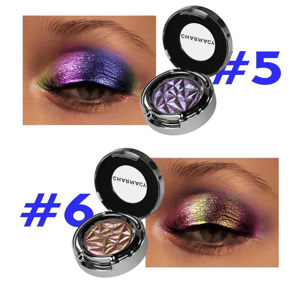 Multi Chrome Eyeshadow Duo Chrome Eye Makeup Palette Cameleon Pressed
