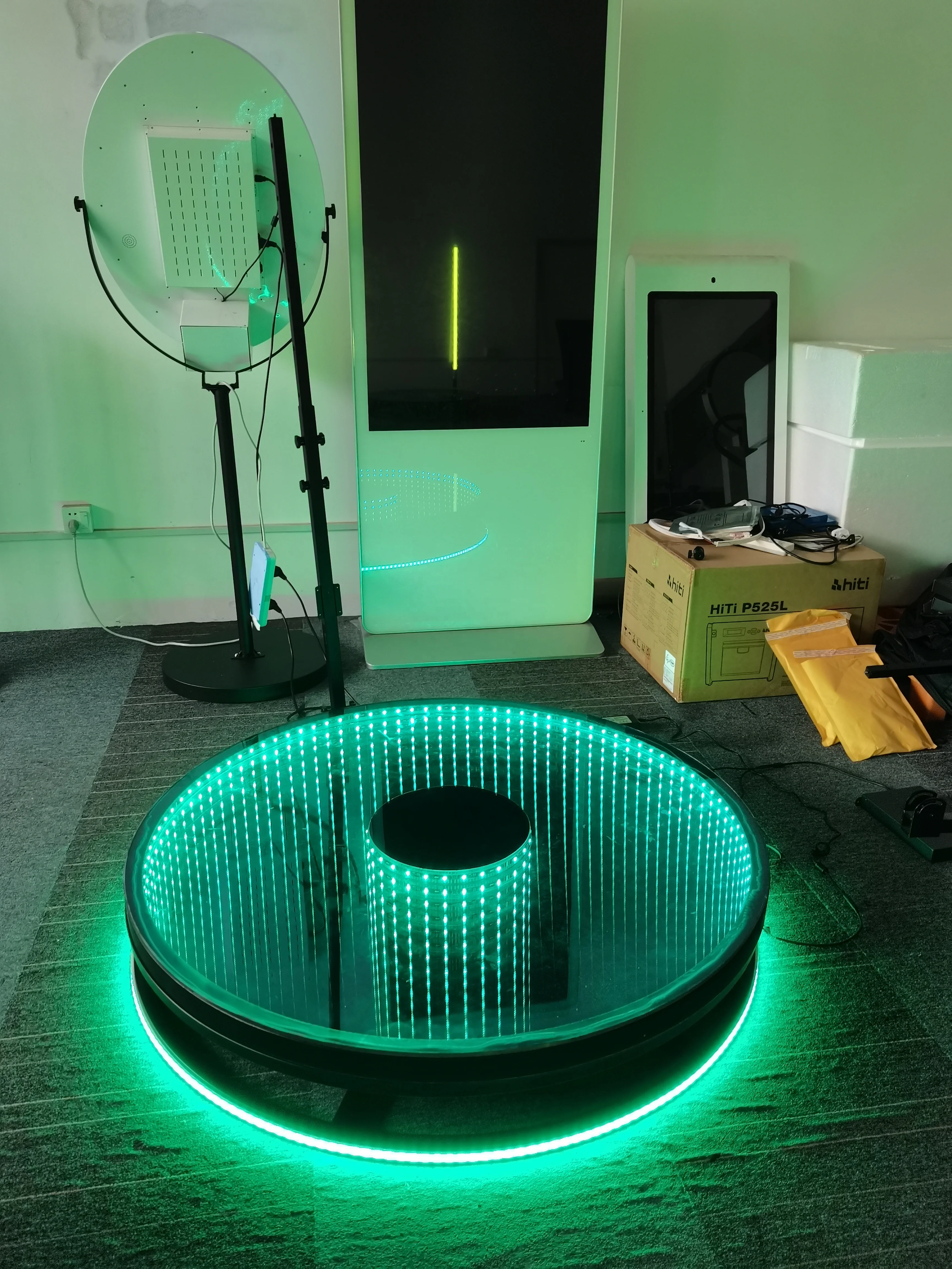 3D бездны светодиодный RGB закаленное стекло 360 автоматический фотостенд киоск видео стенд 360 селфи фото стенд оборудование