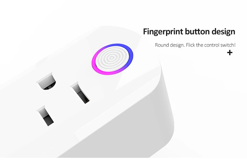 2 in 1 US standard separately control alexa google wall Timer function 16A wifi universal smart plug for for aircon