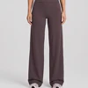 Pantaloni a gamba dritta di colore rosso brunastro scuro