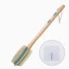 Brosse en bambou - Détail bleu clair - Avec crochet mural bonus