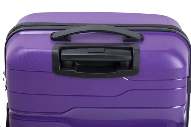 Neutral Design Custom logo pp Zipper Luggage Hard Shell Waterproof Travel Trolley case 20 24 28 Inches Recycled Suitcase Sets