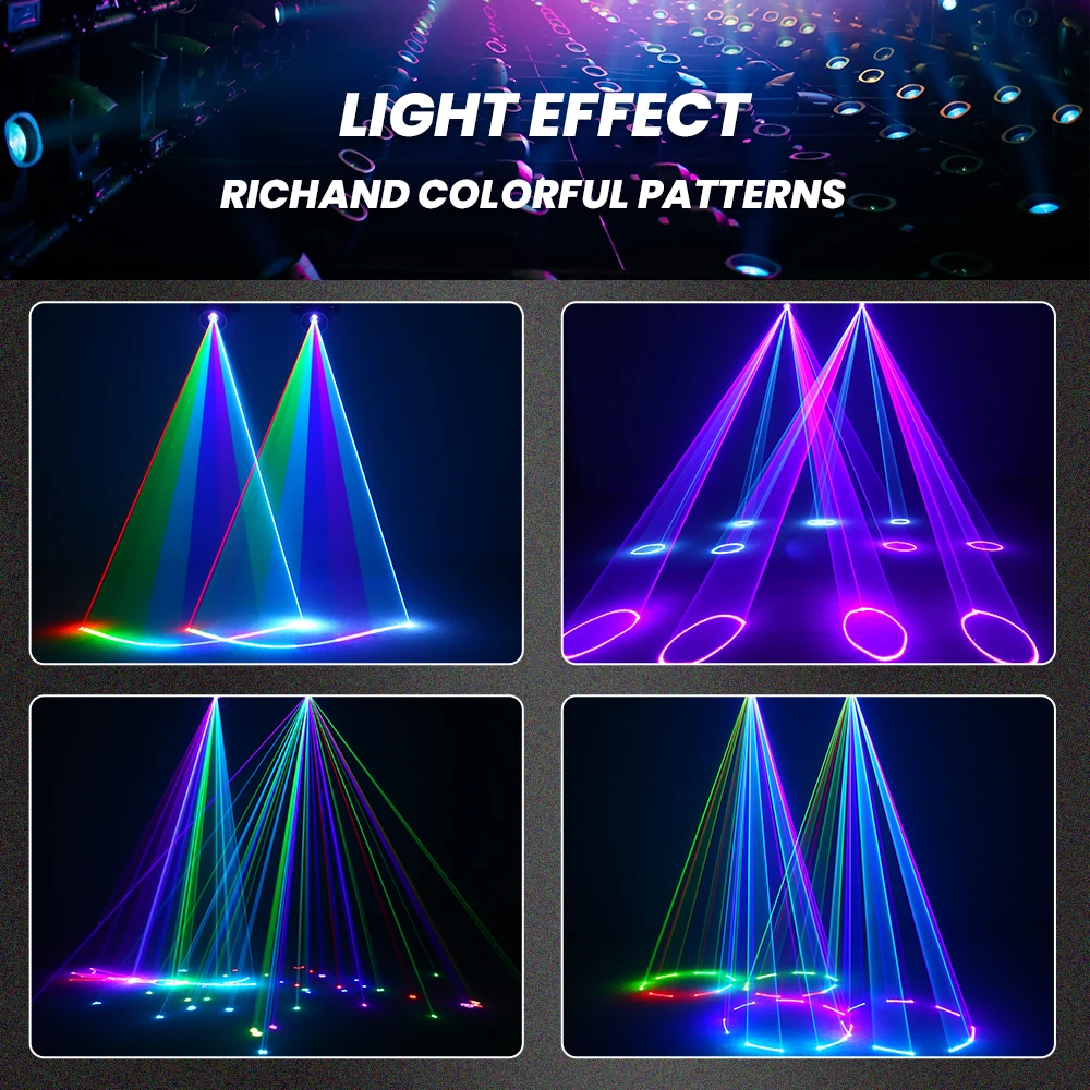 5W RGB Full Color 3D Animation DJ Laser Light - Bluetooth DMX