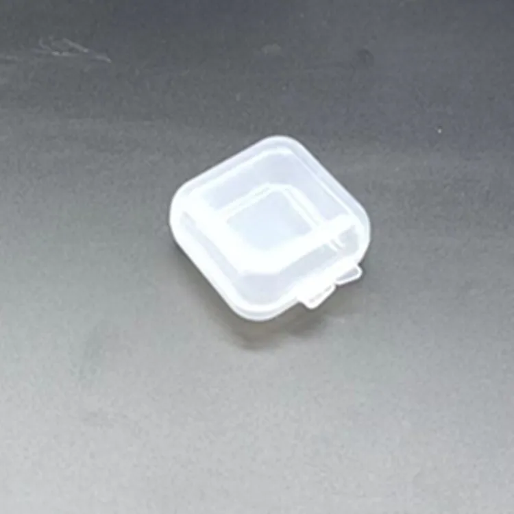 High permeability plastic small square box water diamond earplug box Transparent jewelry new material storage box