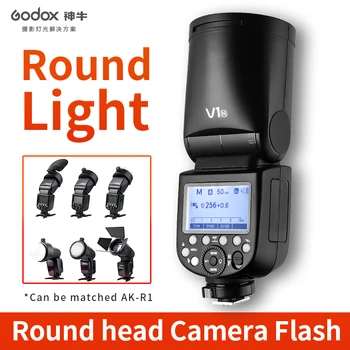 Professional Godox V1 Camera Flash Lights V1C V1N V1S V1F V1O V1P TTL HSS Li-ion Battery Speedlite Flash for Fuji Pentax detail image