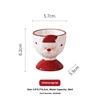 Taza de huevo de Navidad blanca
