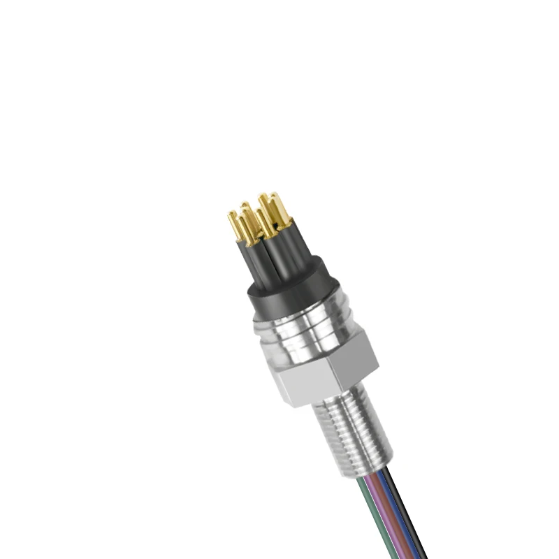 Micro Circular Series 8 Pin Stainless Steel Bulkhead Marine Underwater ConnectorMale Waterproof Pluggable Connectors Subsea