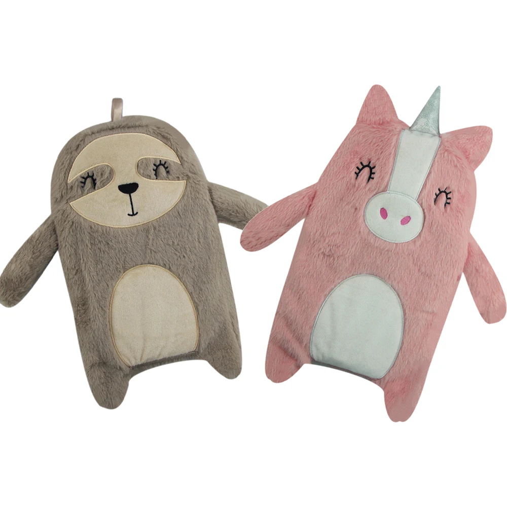Wholesale Rubber Hot Water Bottle Cute Plush BS Hot Water Bag Animal Cover