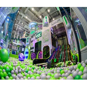 High Quality Kids Space Theme Indoor Playground with Big Slides for Sale
