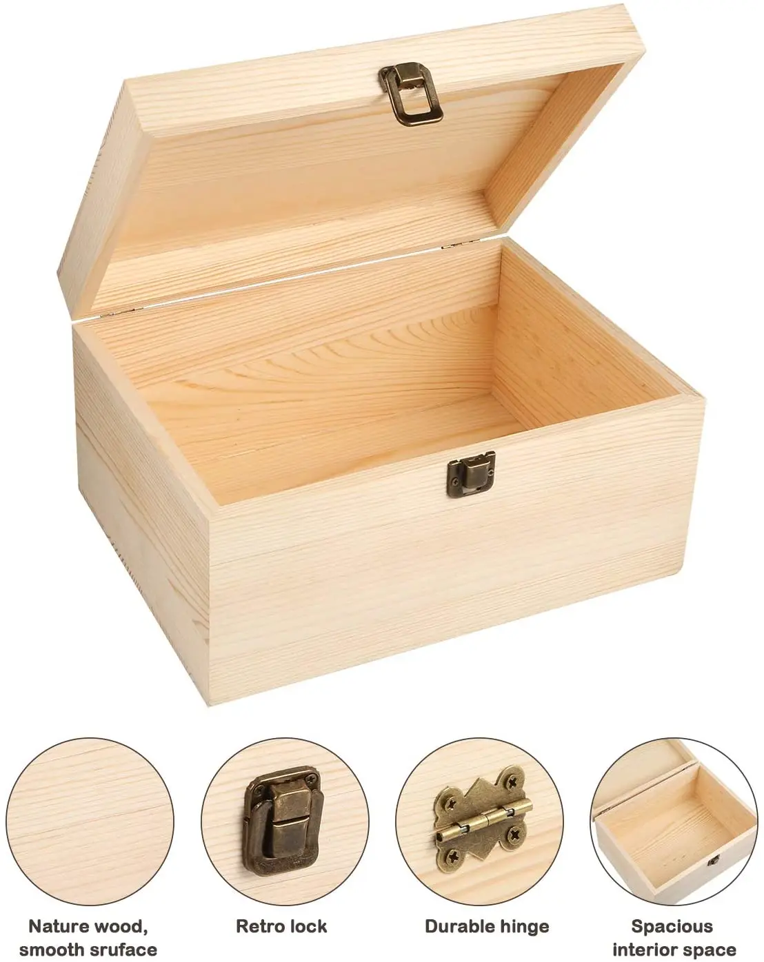 decorative wooden box pine wood box