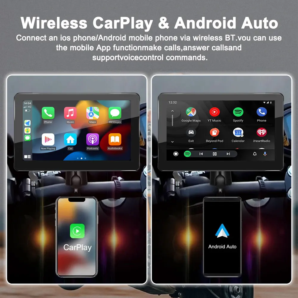 Motorcycle CarPlay Wireless CarPlay and Android Auto