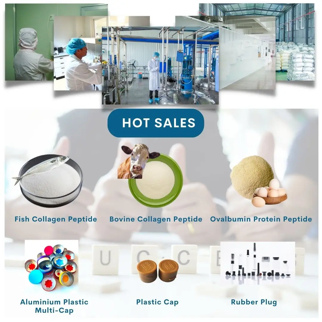 OEM поставляет порошок пептидов Бычьего Коллагена с пептидами коллагена гиалуроновой кислоты и пептидами коллагена витамина С без вкуса